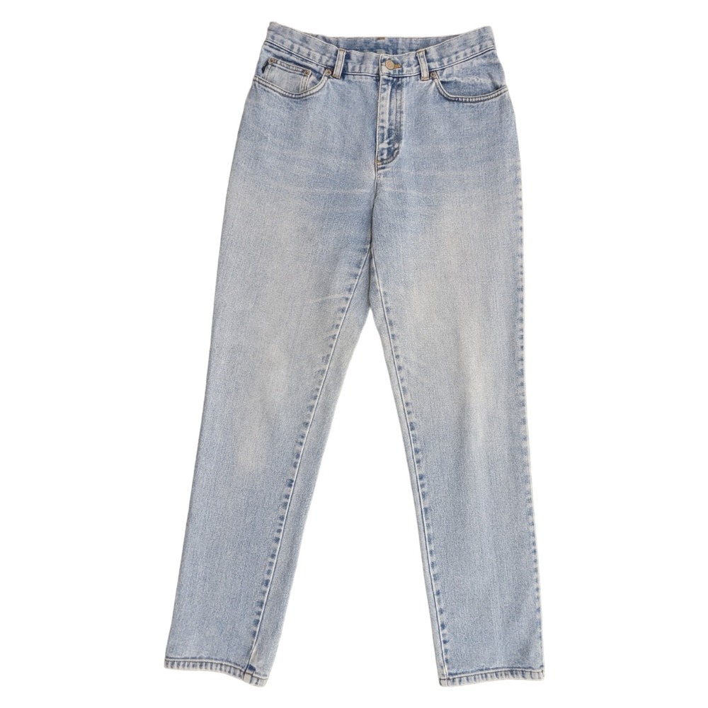 Lauren Jeans Co Women Straight Leg Jeans Size 6 Inseam 32" High-Rise Blue Cotton